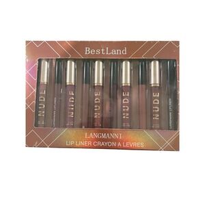 Langmanni 12Pc Matte Liquid Lipstick and Lip Liner Gift Set Nude‎ L2108 New